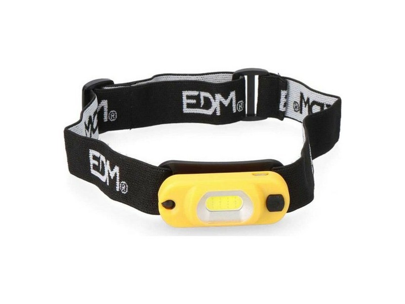 LED Фенер EDM 36386 Cob Жълт Черен 1 W 100 Lm