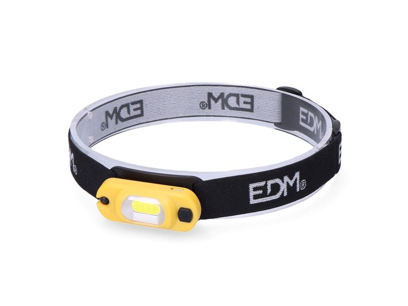 LED Фенер EDM 36386 Cob Жълт Черен 1 W 100 Lm