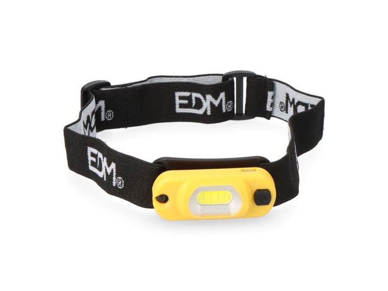 LED Фенер EDM 36386 Cob Жълт Черен 1 W 100 Lm