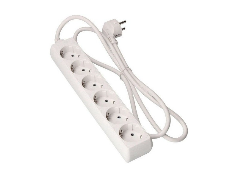 Табло с 6 гнезда с бутон за включване EDM 41006 Schuko (1,5 m)