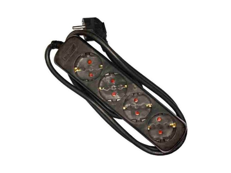 Табло с 4 гнезда с бутон за включване EDM 41007 Schuko (1,5 m)