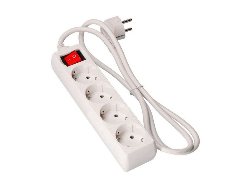 Табло с 4 гнезда с бутон за включване EDM 41010 Schuko (1,5 m)