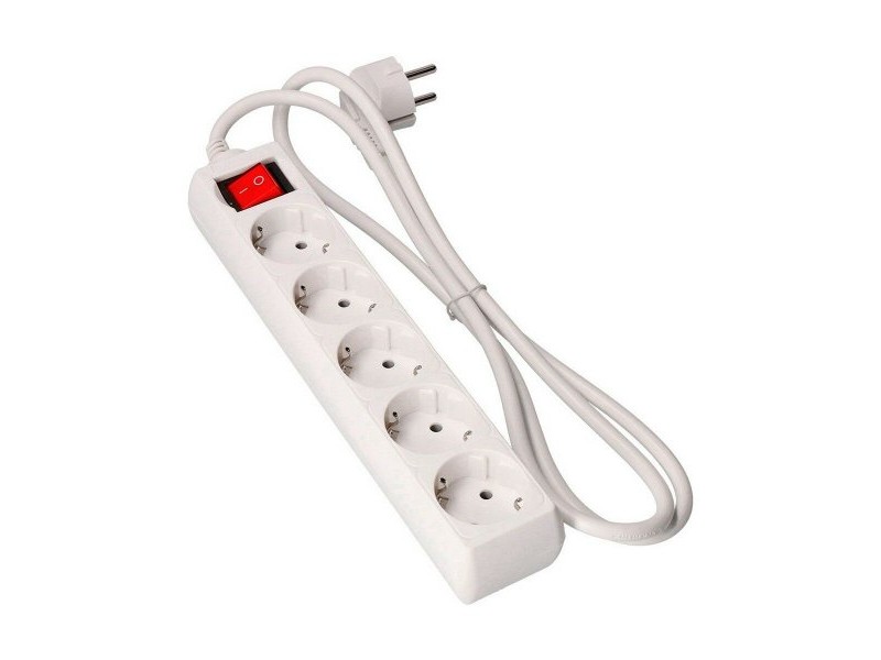 Контакт - 5 изхода с копче EDM 41011 Schuko (1,5 m)