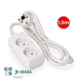 Табло с 2 гнезда с бутон за включване EDM 41015 Schuko (1,5 m)