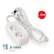 Табло с 2 гнезда с бутон за включване EDM 41015 Schuko (1,5 m)