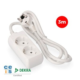 Табло с 2 гнезда с бутон за включване EDM 41017 Schuko (3 m)