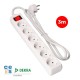Контакт - 6 изхода с копче EDM 41046 Schuko (3 m) Контакт - 6 изхода с копче EDM 41046 Schuko (3 m)