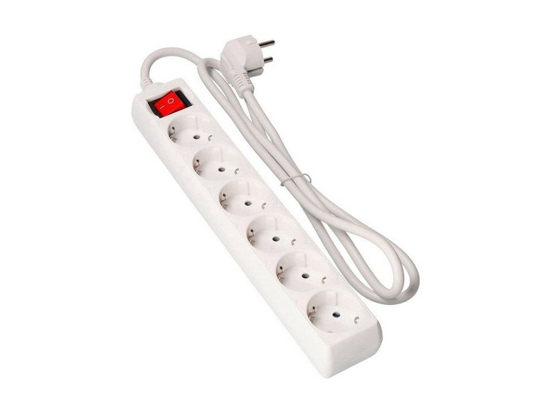 Контакт - 6 изхода с копче EDM 41066 Schuko (5 m)