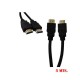 Кабел HDMI EDM 51233 Черен