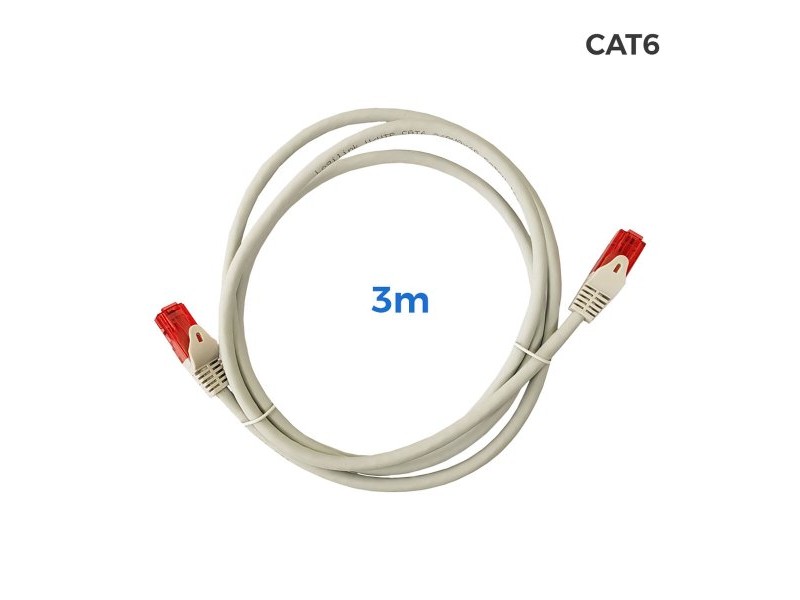 UTP категория 6 твърд мрежови кабел EDM 56035 Сив 3 m UTP категория 6 твърд мрежови кабел EDM 56035 Сив 3 m