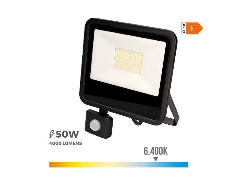 Фокус на Прожектор EDM 70357 Черен F 50 W (6400 K)
