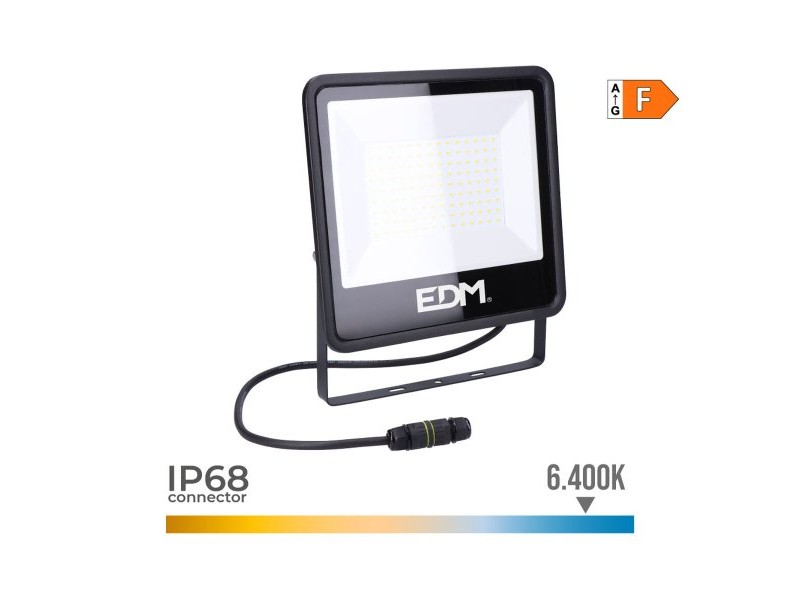 Фокус на Прожектор EDM 70404 Black Series Черен F 100 W (6400 K)