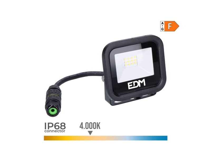 Фокус на Прожектор EDM 70405 Черен F 10 W 800 lm (4000 K)
