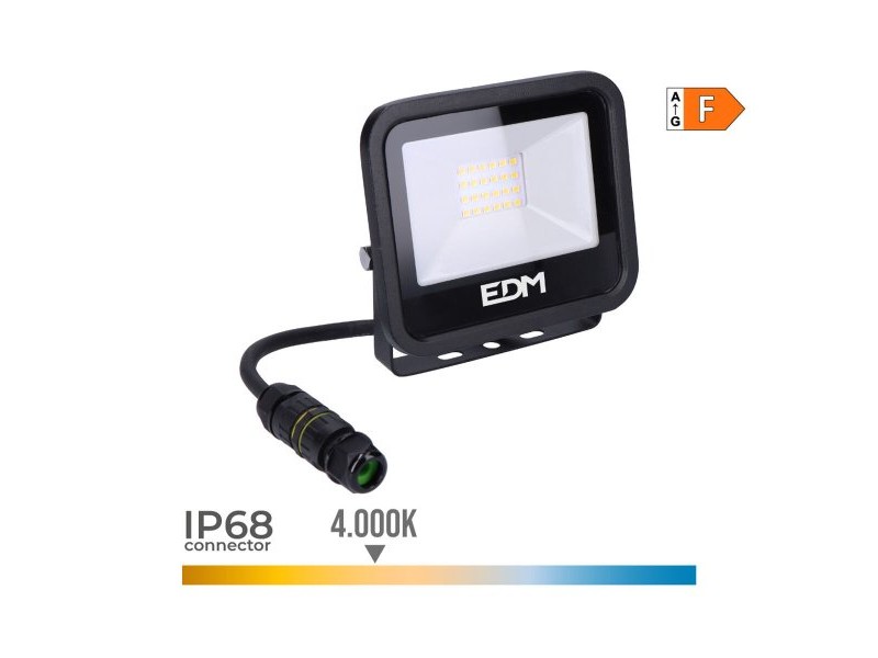 Фокус на Прожектор EDM 70406 Черен F 20 W (4000 K)