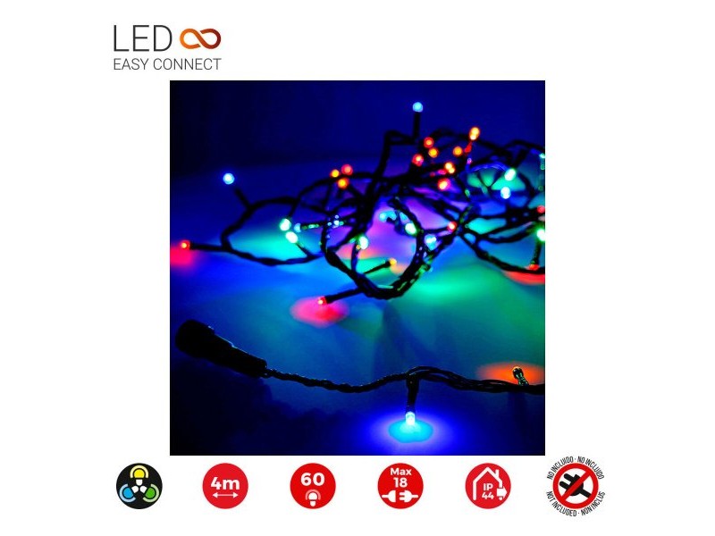 Гирлянда от LED Светлини EDM 71253 Easy-Connect Многоцветен 4 m