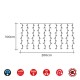 LED Светлинна Завеса EDM 71259 1,8 W Син Прозрачен 2 x 1 m (1 броя)