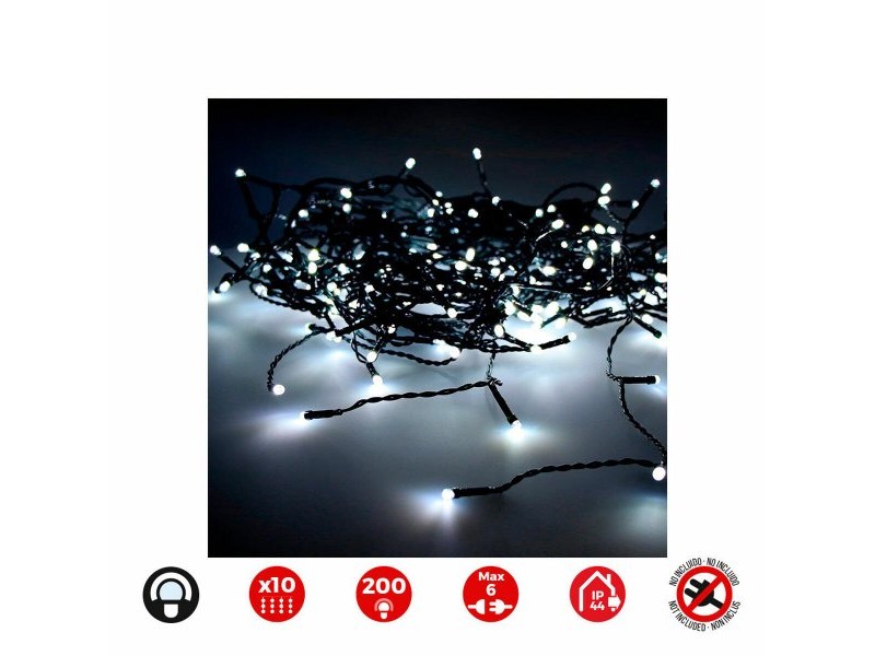 LED Светлинна Завеса EDM 71262 3,2 W 2 x 2 m Бял (1 броя)
