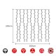 LED Светлинна Завеса EDM 71262 3,2 W 2 x 2 m Бял (1 броя)