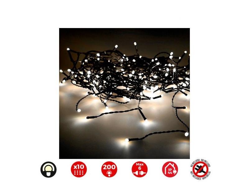 LED Светлинна Завеса EDM 71263 Easy-Connect 3,2 W Топла светлина Топло Бяло 2 x 2 m