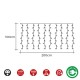 LED Светлинна Завеса EDM 71480 1,8 W 2 x 1 m Бял
