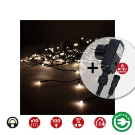 LED Светлинна Завеса EDM 71481 Easy-Connect 1,8 W Топла светлина Топло Бяло 2 x 1 m Бял Програмируем