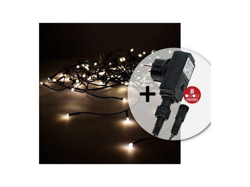 LED Светлинна Завеса EDM 71483 Icicle Easy-Connect 100 W 0,72 W Топла светлина Топло Бяло 200 x 50 cm Бял