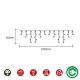 LED Светлинна Завеса EDM 71483 Icicle Easy-Connect 100 W 0,72 W Топла светлина Топло Бяло 200 x 50 cm Бял