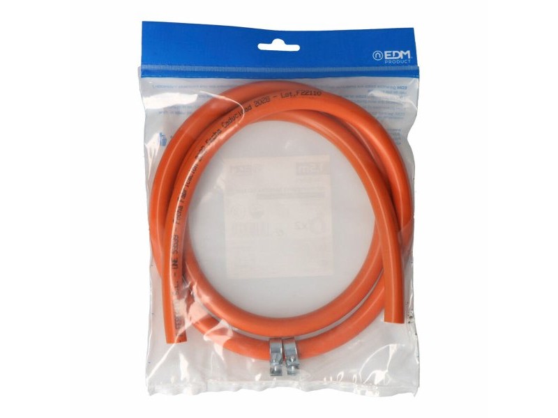 Tръба за Газ Бутан EDM 74195 Butaflex 1,5 m 9 x 15 mm Двоен слой 2 Скоба