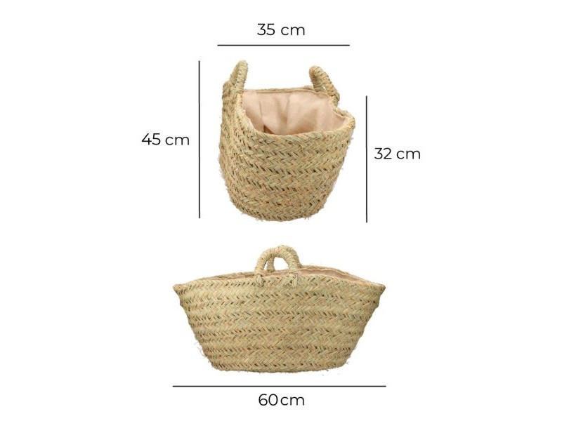 Кошница за дърва за огрев EDM Еспарто 60 x 35 x 45 cm 60 x 45 x 35 cm Овален