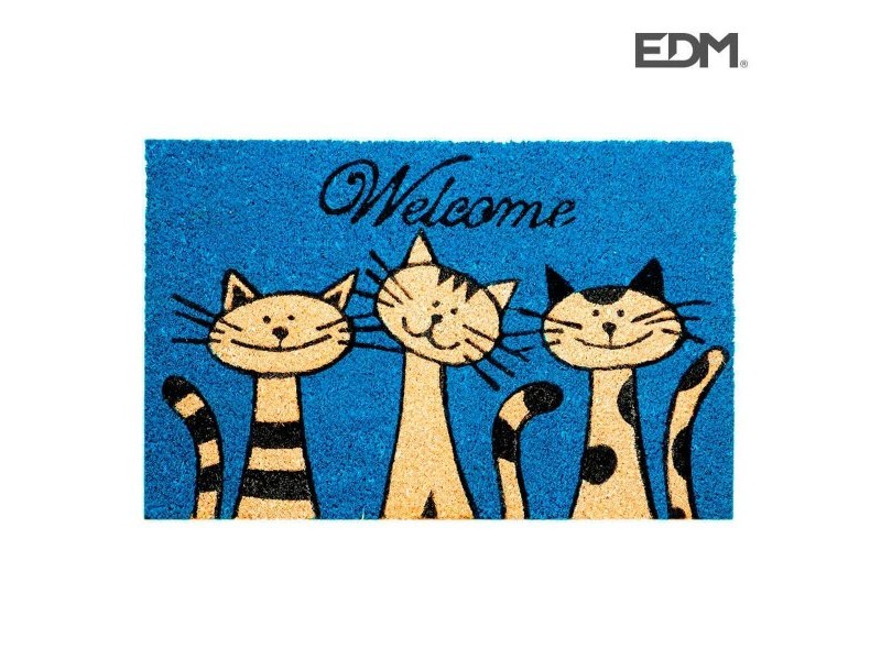 Изтривалка за Врата EDM 74764 Син 60 x 40 cm Квадратен