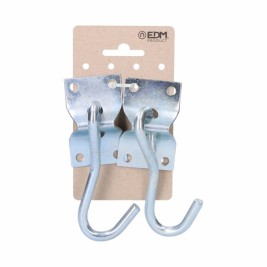 Поставка EDM 85243 Сребрист 70 x 45 mm Кука за окачане Xамак (2 броя)