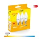 Опаковка от 3 LED крушки EDM 98204 G 35 W 5 W 50 W E14 400 lm Ø 3,6 x 10 cm (3200 K)