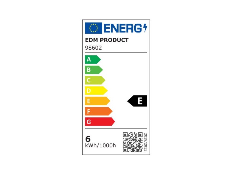 LED крушка EDM 98602 E 6 W 60 W 47 W E27 800 lm ø 9,5 x 14,5 cm Ø 9,5 x 14 cm (3200 K)