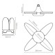 LED крушка EDM 98907 Leaf 30 W 200 W E27 3000 lm 35 x 11,2 cm в различни посоки (6500 K)