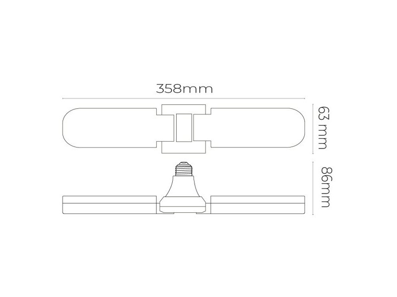 LED крушка EDM 98908 15 W E27 1521 Lm 35,5 x 6,3 x 8,6 cm в различни посоки (6500 K)