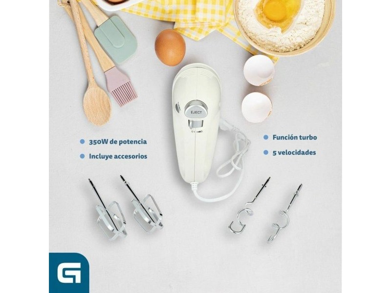 Блендер/миксер за тесто Grunkel AM-350TURB05BOWL 350 W Бял 1 L 2 L
