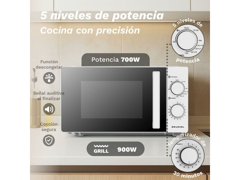 микровълновата фурна Grunkel MWG-20GRILL 700 W 20 L
