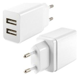 Зарядно за стена KSIX 2 USB 2.4A Бял