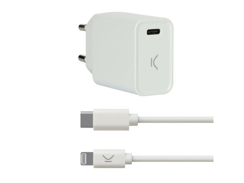 USB зарядно Iphone KSIX Apple-compatible Бял