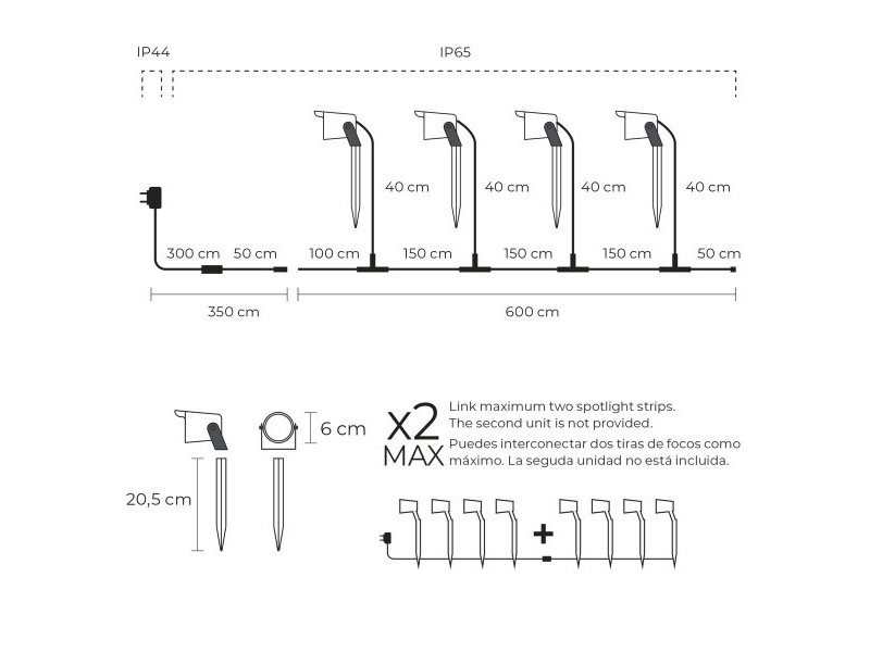 LED spotlight KSIX SmartLED Черен (3000K)