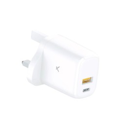 Зарядно за стена KSIX GaN Бял 20 W