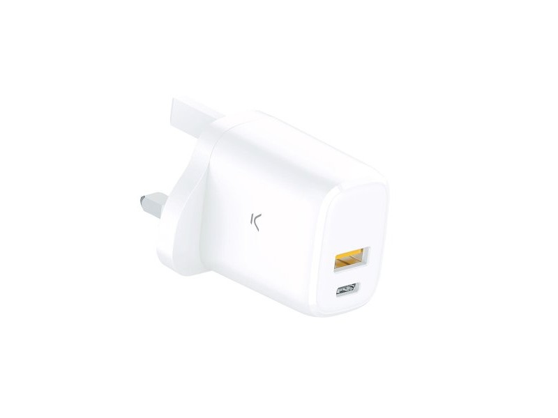 Зарядно за стена KSIX GaN Бял 20 W