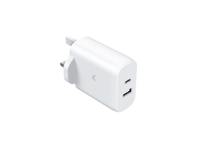 Зарядно за стена KSIX GaN Бял 45 W
