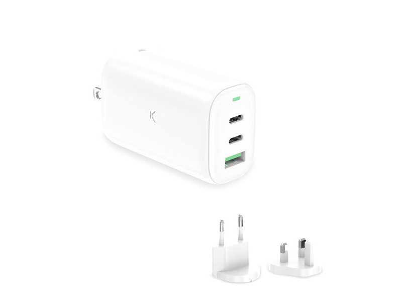 Зарядно за стена KSIX GaN Бял 65 W