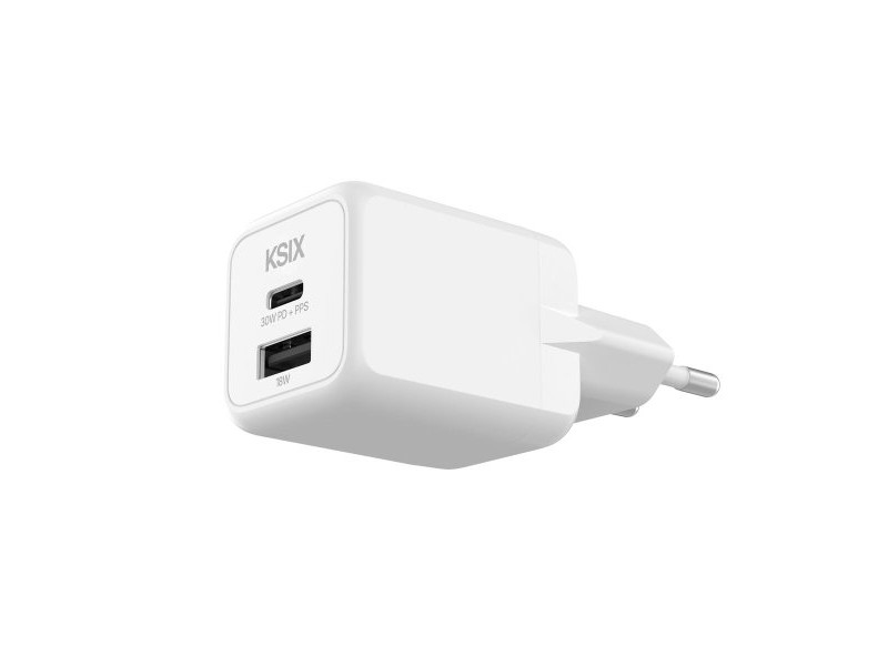 Зарядно за стена KSIX Бял 30 W