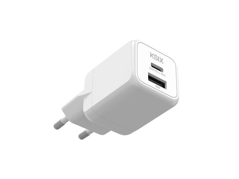 Зарядно за стена KSIX Бял 30 W