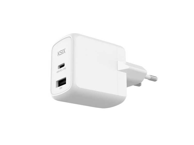 Зарядно за стена KSIX Бял 45 W