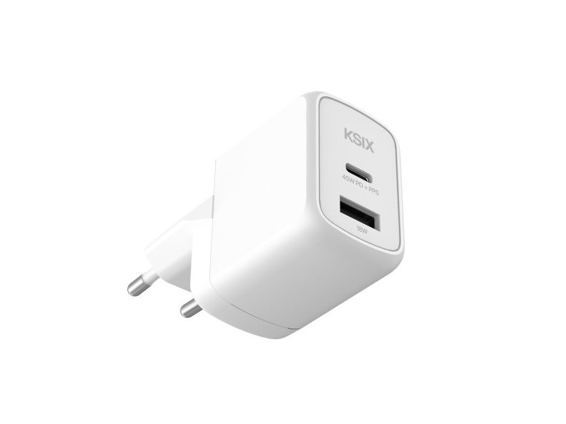 Зарядно за стена KSIX Бял 45 W