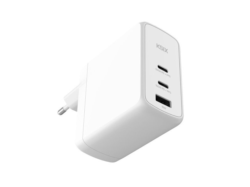 Зарядно за стена KSIX Бял 100 W