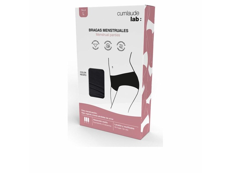 Хидратиращо Масло Cumlaude Lab CUMLAUDE LAB BRAGAS MENSTRUALES Черен L 1 броя () Хидратиращо Масло Cumlaude Lab CUMLAUDE LAB BRAGAS MENSTRUALES Черен L 1 броя ()